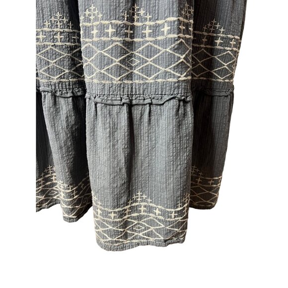 Knox Rose Sundress Size L Tunic Tank Large Blue Embroidered Lined Ruffles - Picture 9 of 12